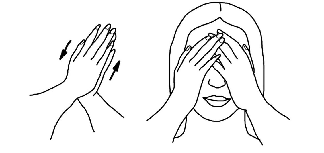 Palming - populární cvičení pro uvolnění očních svalů